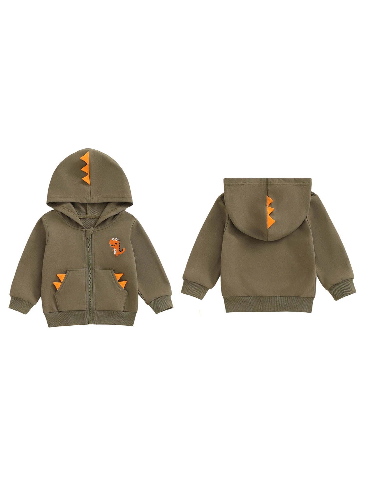 Cute Infant Winter Parka with Fleece Lining Bear Pattern Button Down Hooded Puffer Jacket for Baby Boys and Girls