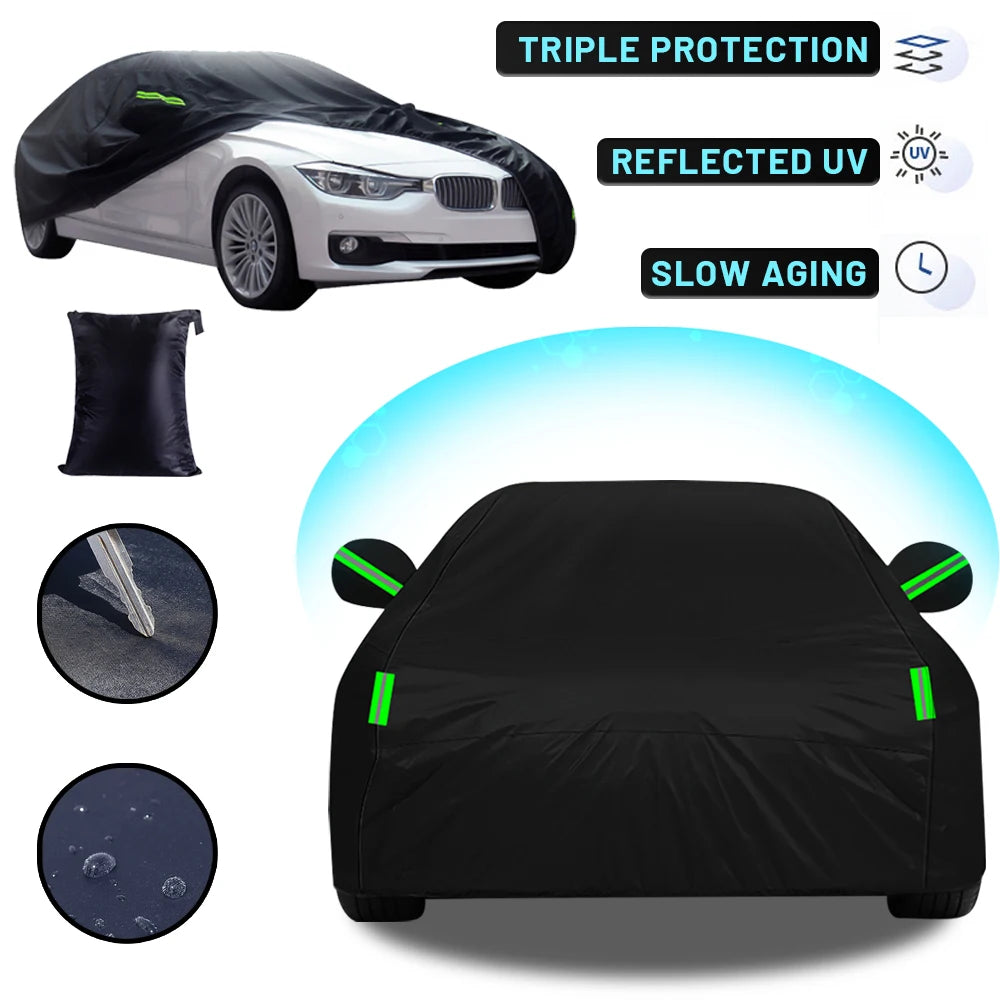 Universal Car Covers Indoor Outdoor Snow Rain Waterproof Cover Sunshade Dustproof Protection Cover for Hatchback Sedan SUV ORV