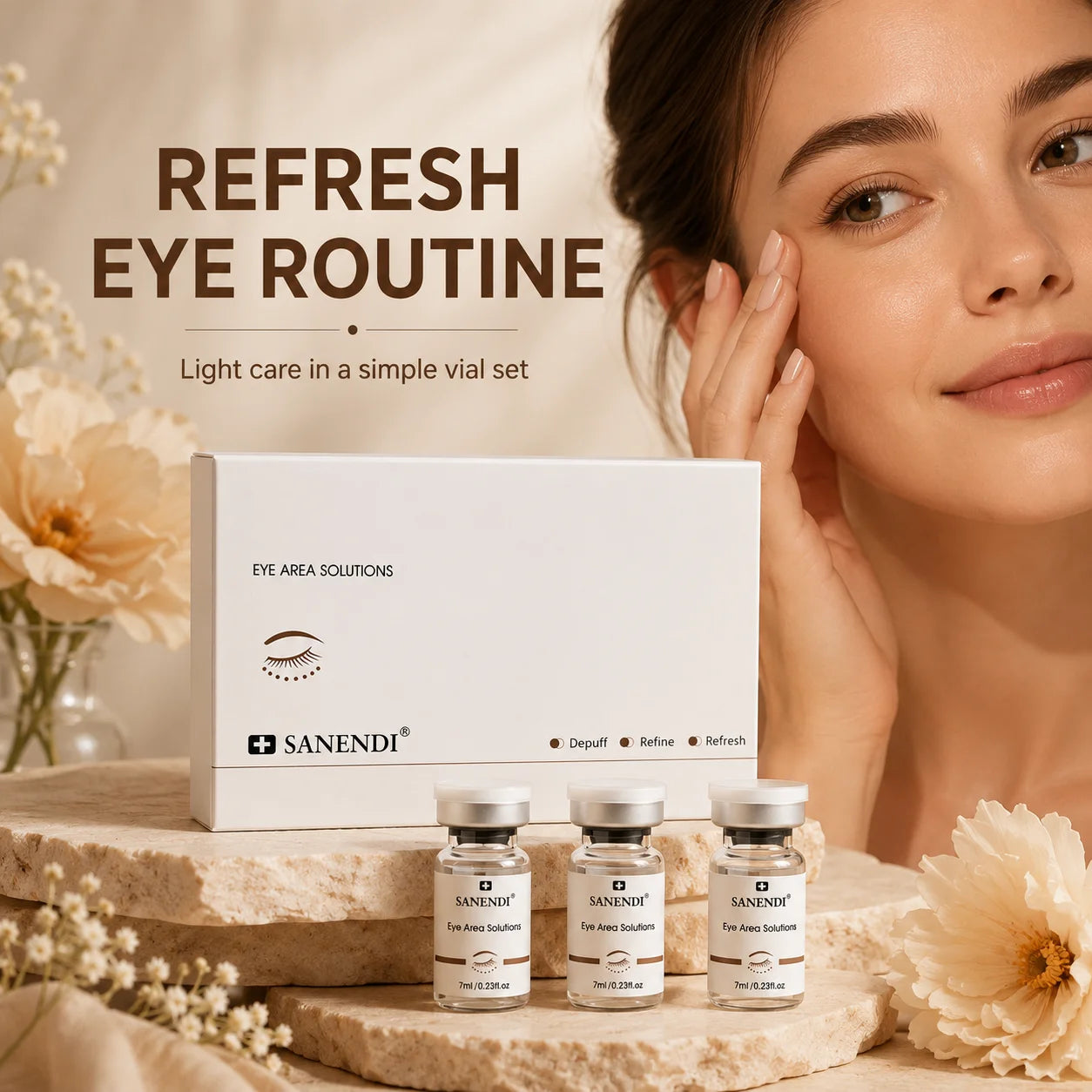 Sanendi Eyes Area Daily Care Serum Hydration Firm Intensive Ampoules Refresh Lighweight Liquid Solution Korean Skin Care