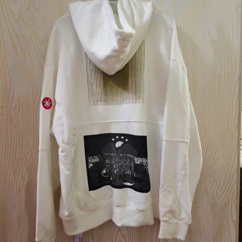 Winter CAVEMPT Hoodies Fashion Street Flower Letter Logo Print Black Hoody Oversized Casual Loose Men Women Hooded Sweatshirts