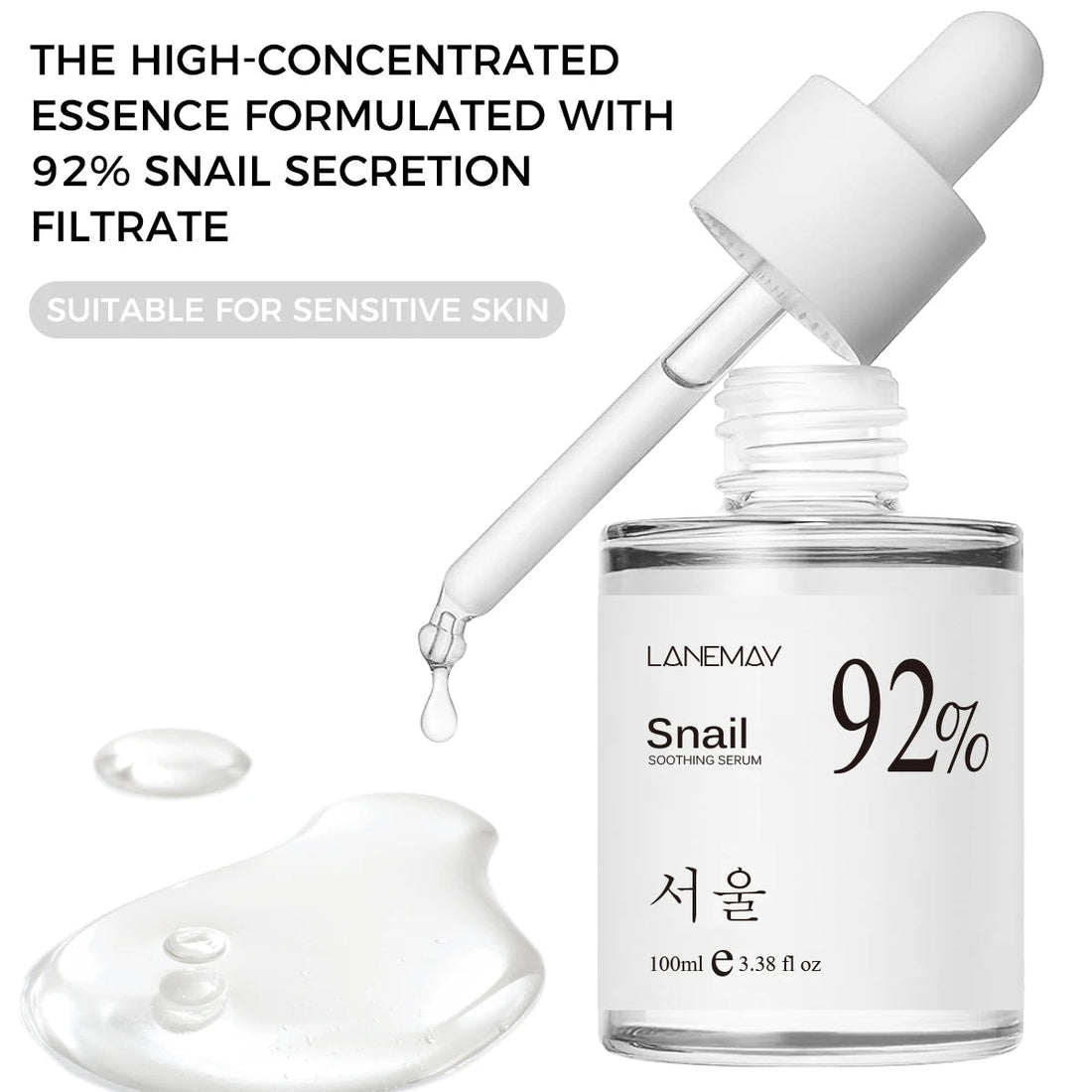 100ml 92% Snail Essence Soothing Face Serum Facial All in One Facial Serum Hydrating and Moisturizing Skin Care 5 sold Halalzen