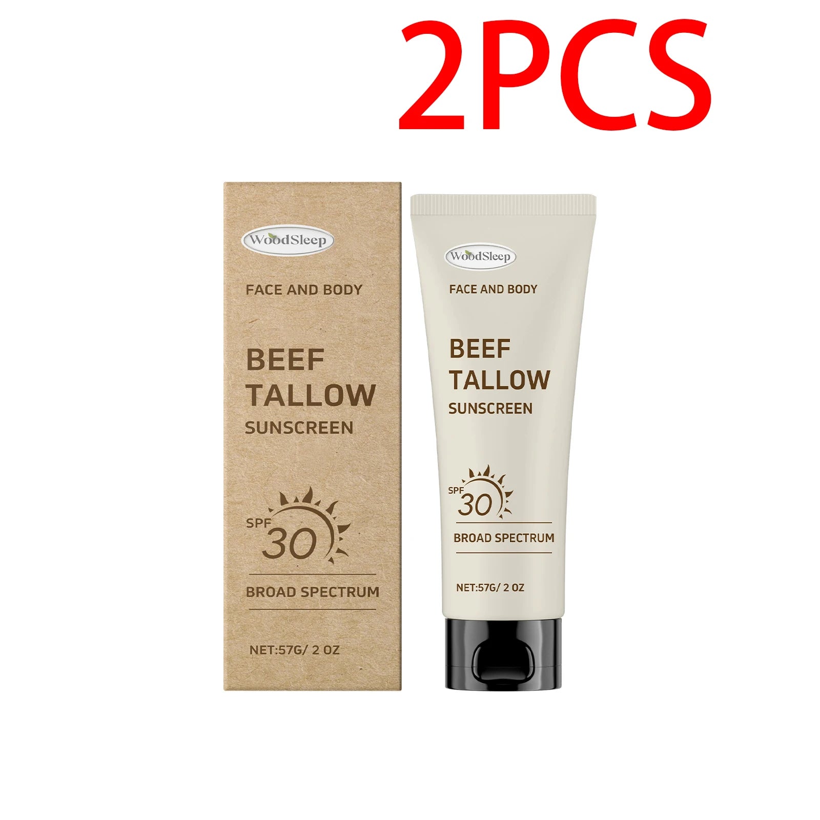Tallow SPF30 Sunscreen Defense UV Rays Broad Protection Prevent Sunburn Summer Outdoor sports UV Isolation Moisturizing Halalzen