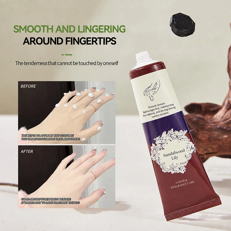 Hand Cream Set Natural Fragrance Daily Care Moisturizing Lotion Smooth Hand Skin Care with Floral Scent For All Skin Dry Hands 30g Each
