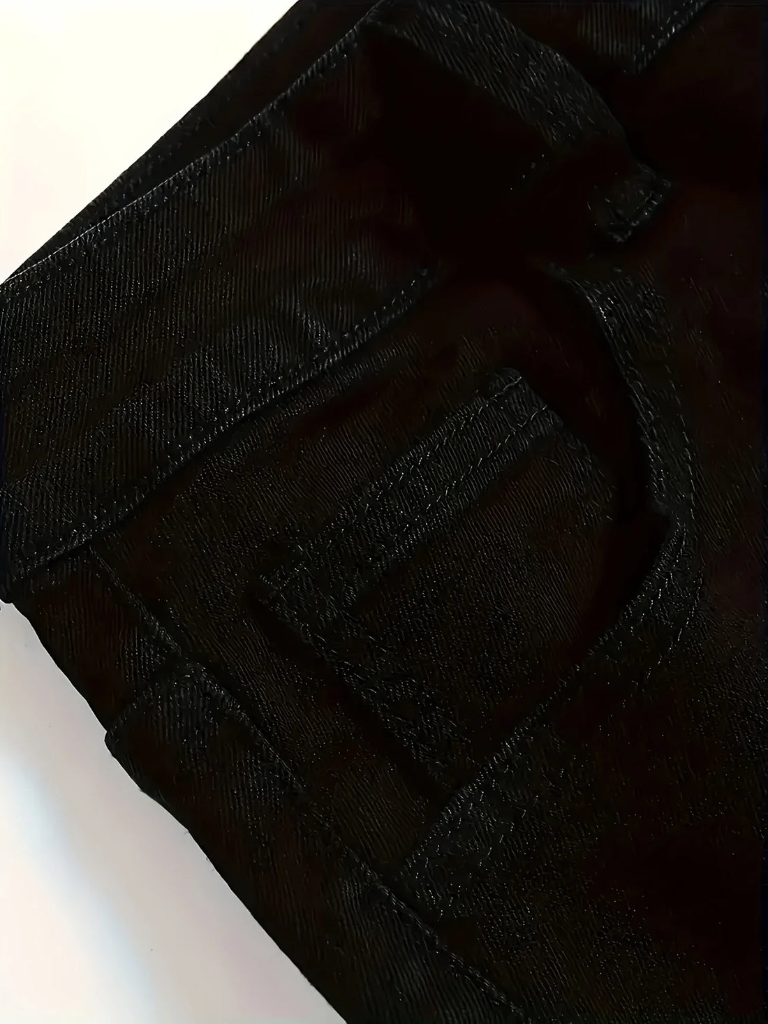 Men's Slim-Fit Black Jeans - Stretch Denim, Mid-Rise, Casual Skinny Pants for All Seasons