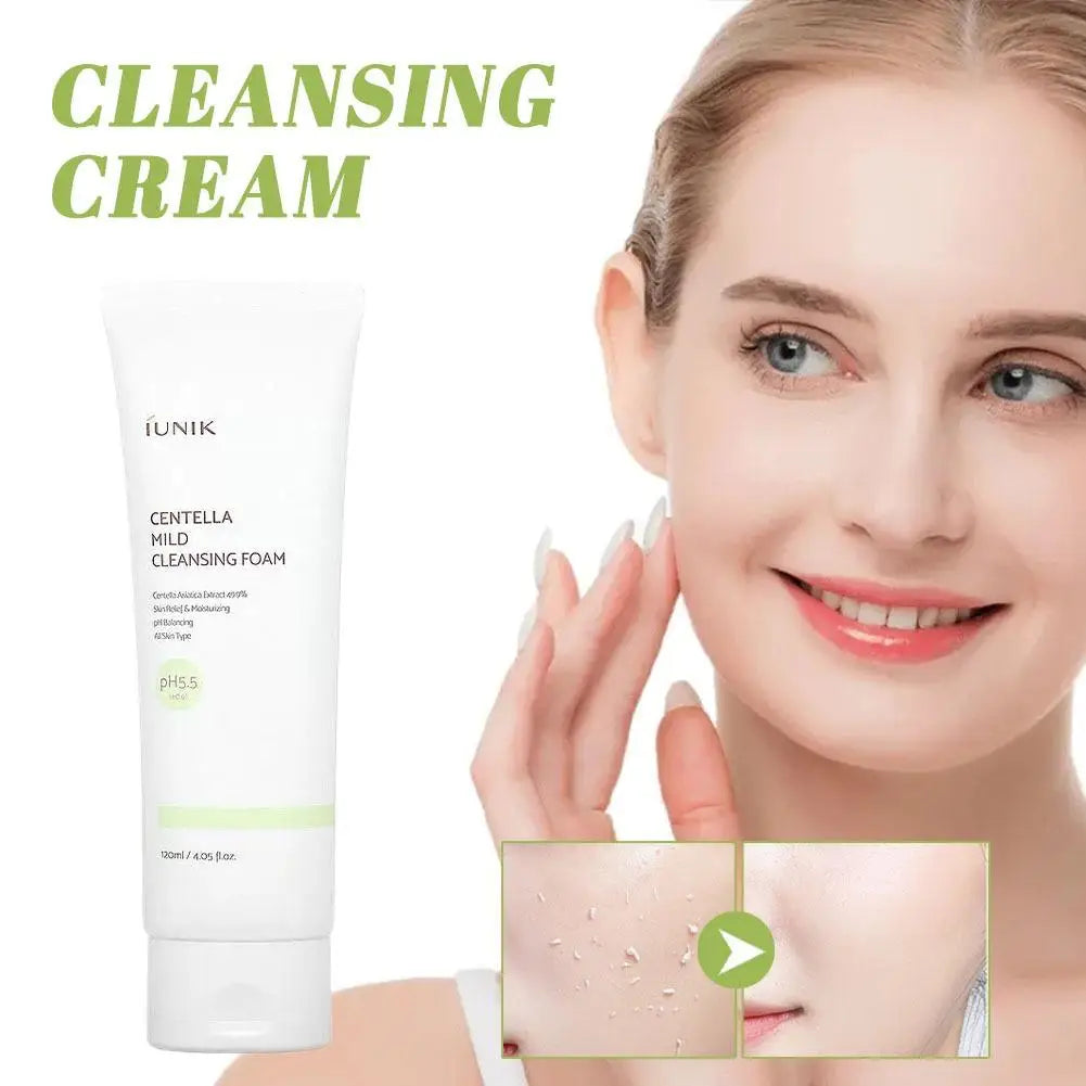 Vegan Centella Asiatica Calming Cleanser IUNIK Mild Cleansing Foam Propolis Vitamin Moisturizing Cleanser Korean Skin Care Halalzen