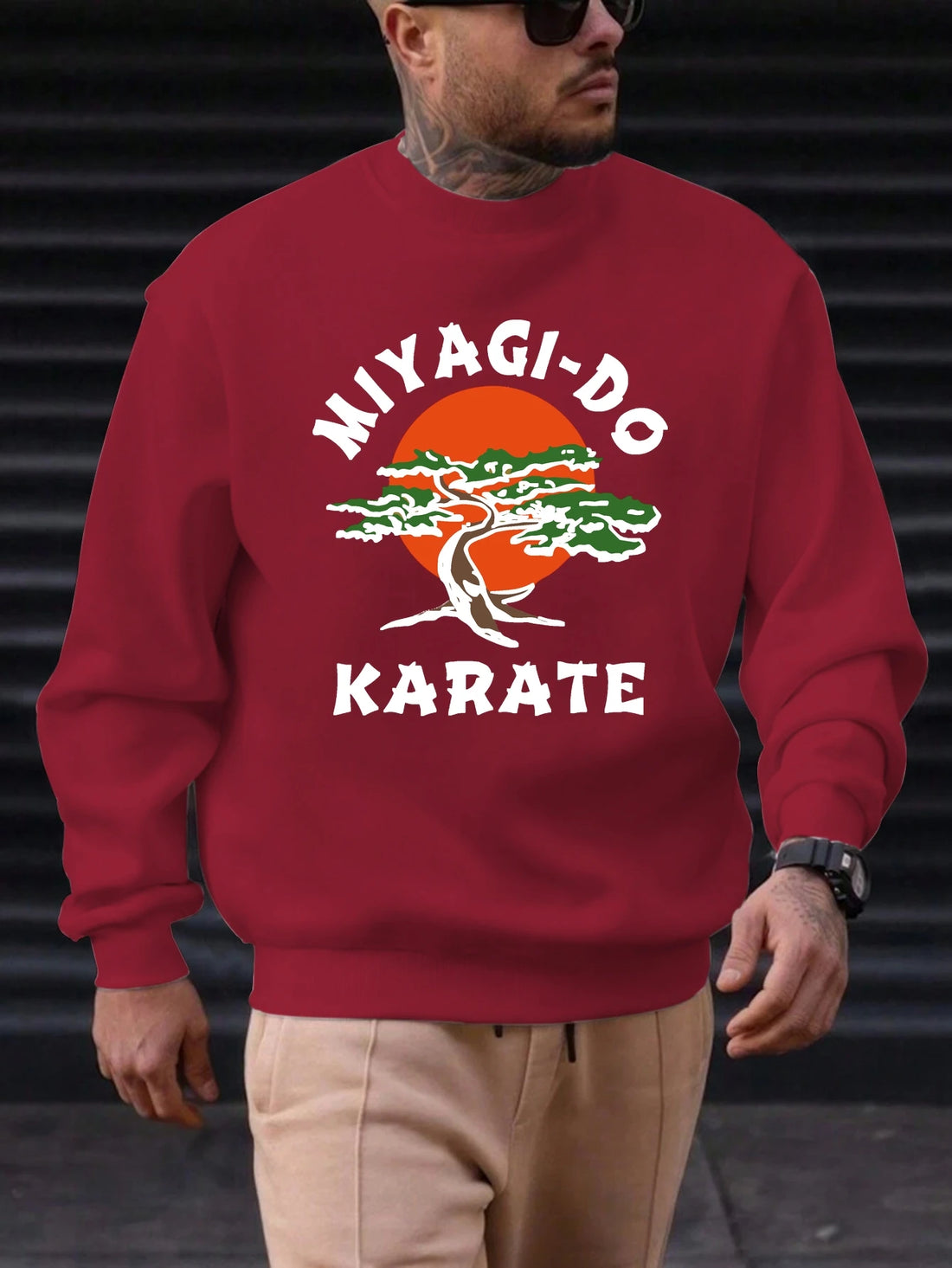 Men's Cotton Crewneck Sweatshirt MIYAGI-DO Graphic Print 2025 New Trending Fashion Casual High Quality Top Clothing