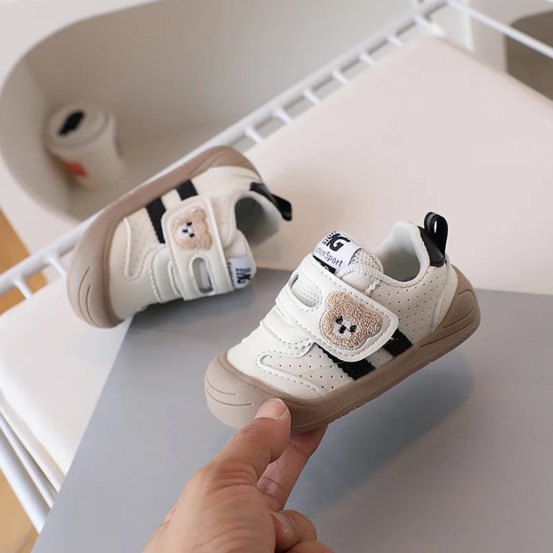 2025 Fashion Toddler Shoes For Baby PU Leather Infant Girl's Sneakers Soft-soled Ergonomics Newborn Boy's Sport Shoes First Step