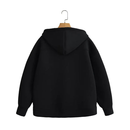 MUJER Zip up Hoodies Women Autumn Hooded Sweatshirt Woman Long Sleeve Oversized Women's Sweatshirts Zip Hoodie Women Jackets