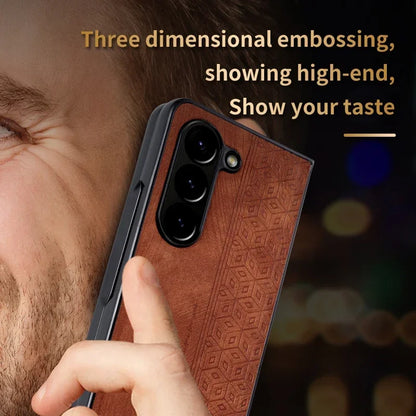 Luxury PU Leather Mobile Phone Case For Samsung Galaxy Z Fold 7 6 5 4 3 Bumper Coque Back Cover For Galaxy Z Fold 5 4 3