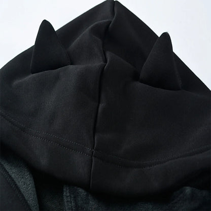 Autumn Sweatshirt For Women Cat Long Hooded Cute Blouse Sweatshirt Women'S Hoodie Pullover Ear Sleeve Women'S Sudaderas De Mujer