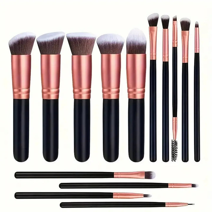 14PCS Makeup Brushes Set Professional Foundation Eye Shadow Concealers Blending Blush Brush Kabuki Soft Fluffy Women Beauty Tool Halalzen