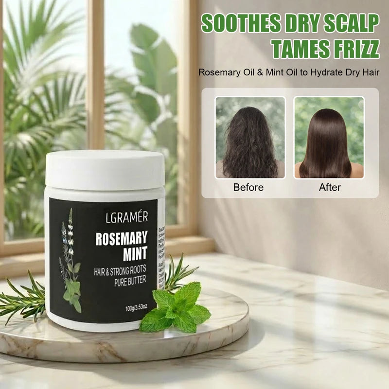 Rosemary Mint Hair & Strong Roots Curly  - Natural Hair Growth & Damage Repair Treatment for Stronger, Healthier Hair，Cleansing