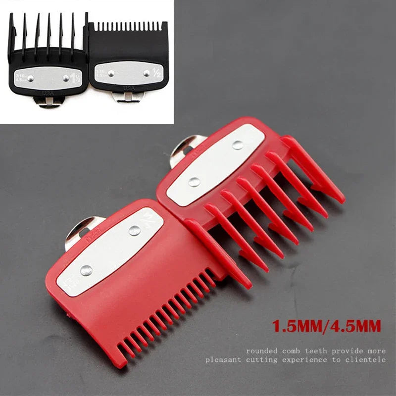 2Pcs Professional Hair Cutting Guide Comb Clipper Limit Comb Trimmer Cutting Styling Tools Attachment Compatible 1.5mm 4.5mm Halalzen