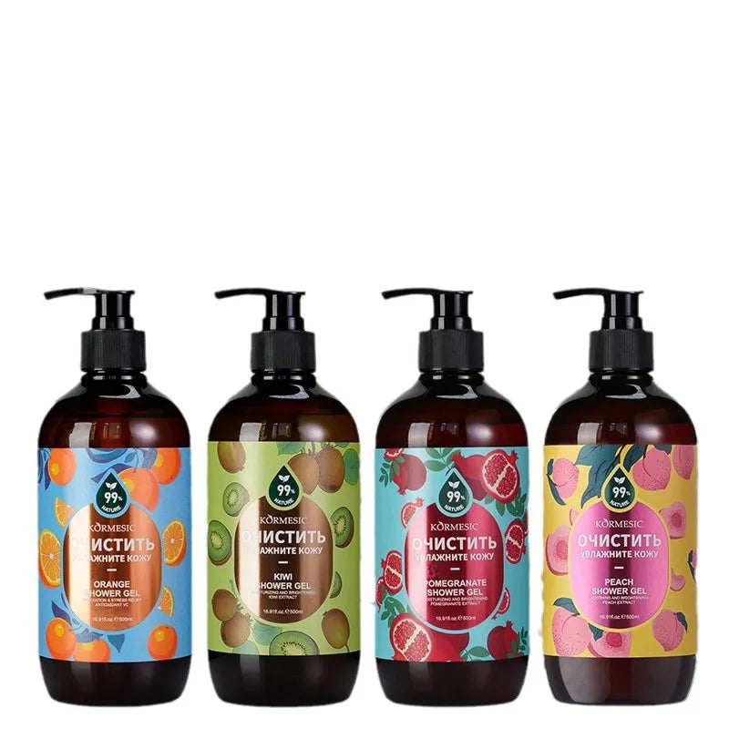 500ml Organic Fruit Infusion Shower Gel Body Lotion Skin Whitening Wash Bath Brightening Delicate Smooth Skin Care Cream Halalzen