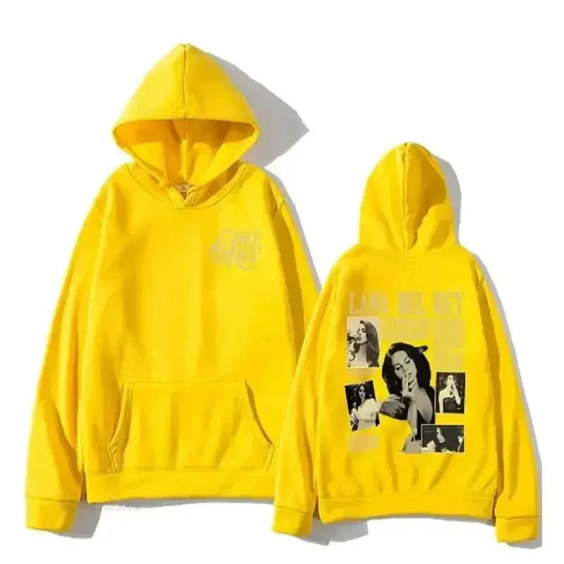 Casual Lana Del Rey Singer Hoodies for Men and Women Harajuku Fashion Long Sleeve Sweatshirt Moleton Graphic Print Streetwear