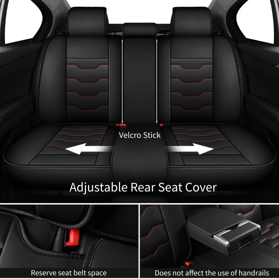 Full car 5-seat set car seat cover, suitable for Toyota Corolla 1997-2006, waterproof PU leather, full-surround protection desig