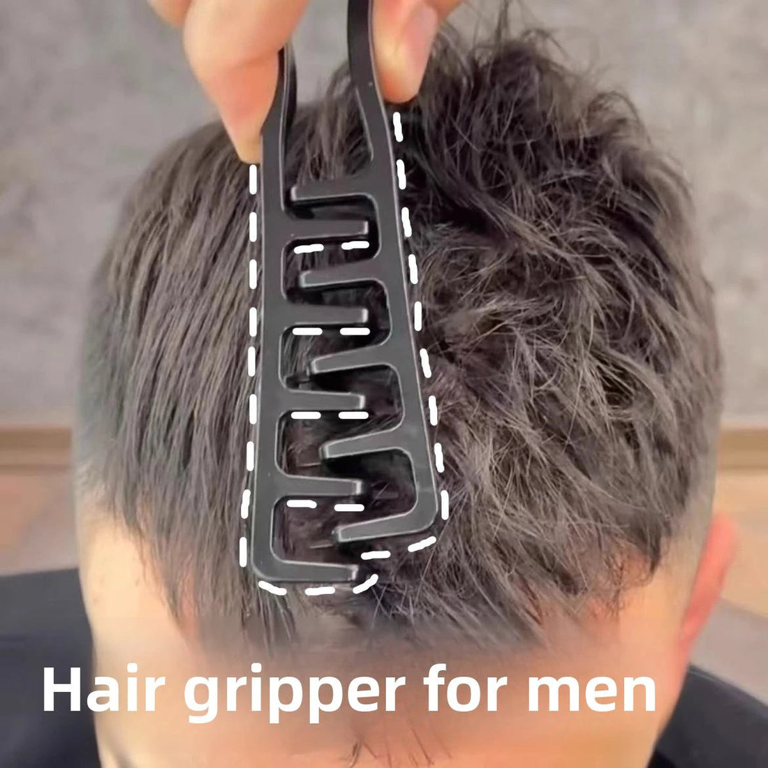 2pc Men's Styling Comb for Hair Gripping and Styling Fluffy Hair with Top Textured Perm Front Spiny Design Hairdressing Tool Halalzen