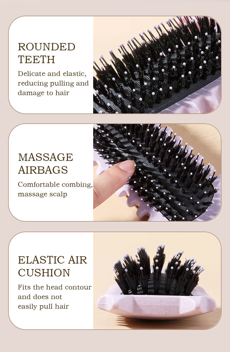 WANMEI Salon Styling Curly Hair Styling Brush Curl Hair Brush for Combing and Shaping  Curls Reduce Pulling Tools Halalzen