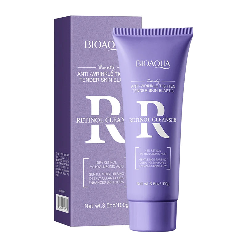BIOAQUA Hyaluronic Acid Retinol Vitamin C Facial Cleanser Oil Control Moisturizing Face Wash Foam Face Cleanser Skin Care Halalzen