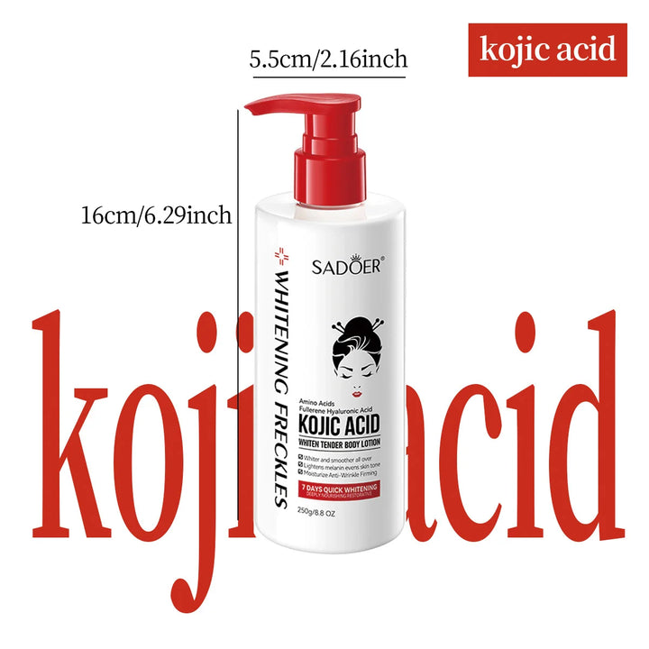 250ml Kojic Acid Whitening Body Lotion Moisturizing And Brighten Skin Essential Home Lotion In Autumn And Winter