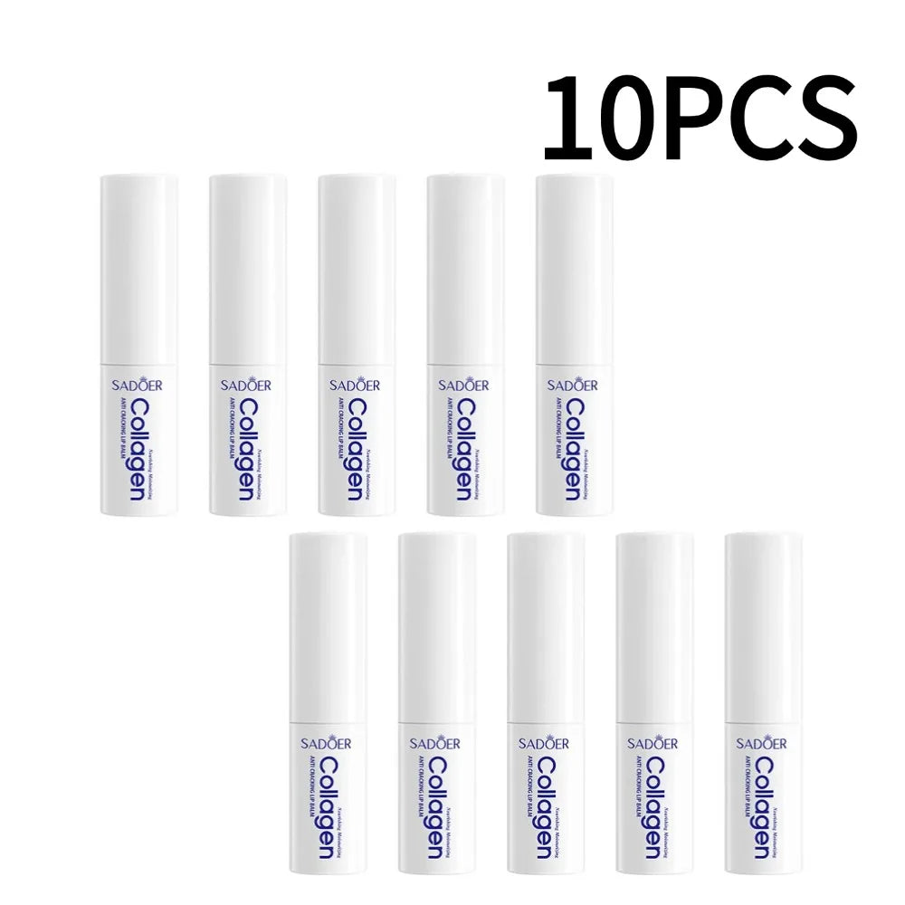 1/3/5/10PCS Collagen Lip Balm Fall And Winter Anti-Cracking Moisturizing Lip Balm Improve Hydration Plumping Antiaging