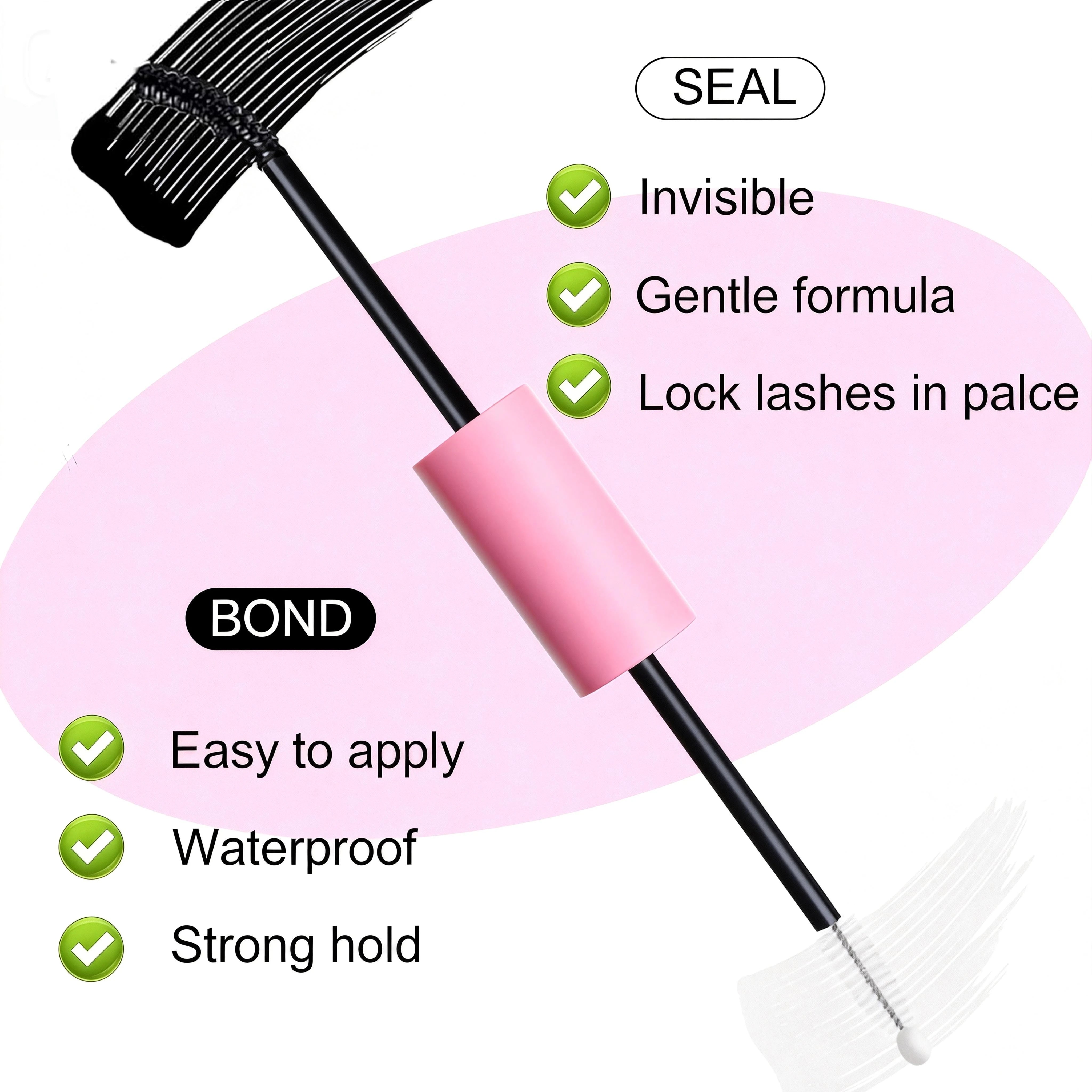 Eyelash Glue Kit 2026 NEW Bond and Seal +Lash Remover + Tweezer Makeup Tool Set Long Lasting Glue for Eyelashes Use at Home Halalzen