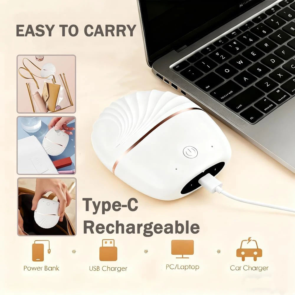 Mini Straightener USB Rechargeable Hair Straightener Brush - Anti-Scald Shell, Cordless Straightening Comb for Smooth Hairstyle Halalzen
