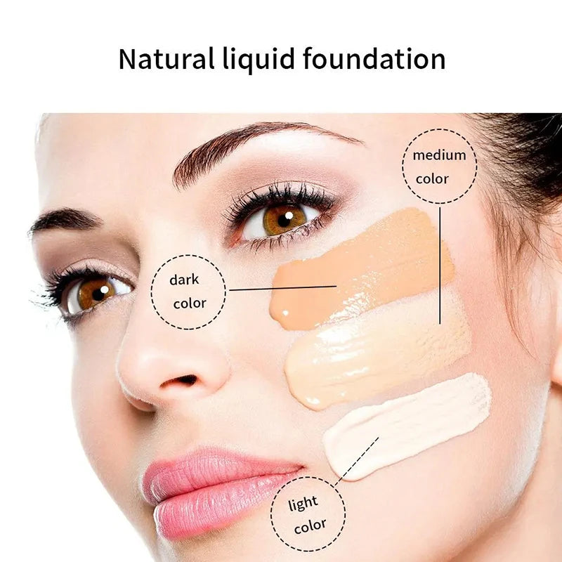 VERONNI Liquid Foundation Cream for Face 10ml High Coverage Makeup Base Sunscreen SPF30 Waterproof Concealer Makeup Foundation Halalzen