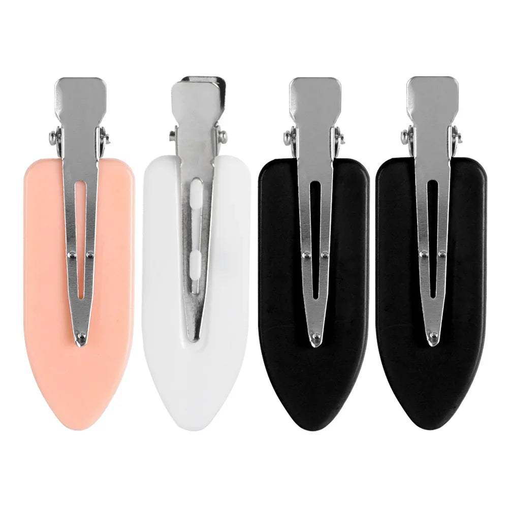 4 Pcs Seamless No Crease Barrettes Makeup Clip No Bend Hair Clip Professional Salon Styling Fixed hairpin Woman Man Hairdressing