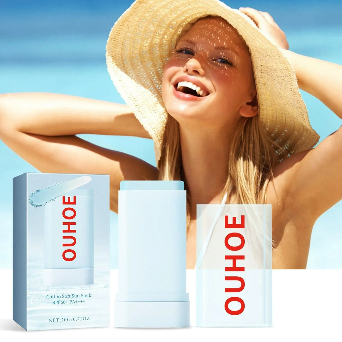 Sunscreen Stick Matte Sun Stick Refreshing Anti-UV Refreshing Oil Control Waterproof Sunscreen Moisturizing UV Protector Halalzen