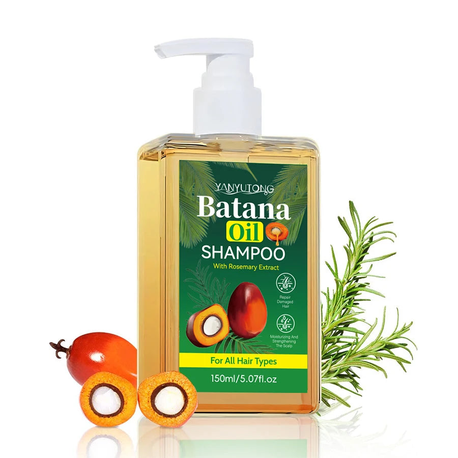 Organic Nourishing Batana Oil Shampoo & Conditioner Set for Damaged Hair, Strengthens, Prevents Hair Loss, and Controls Dandruff