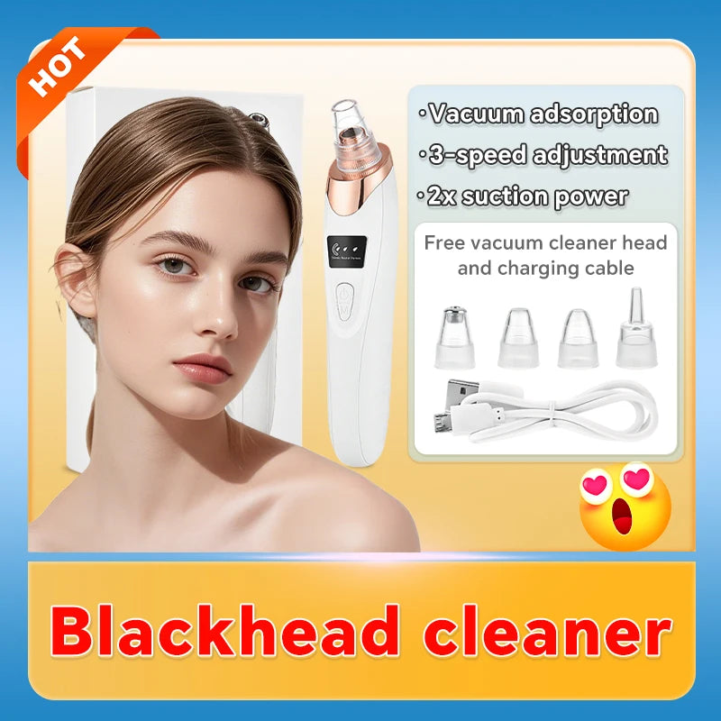 Electric Blackhead Remover Vacuum Pore Cleaner Deep Facial Cleaning Device Nose Suction Tool Skin Care Beauty Machine