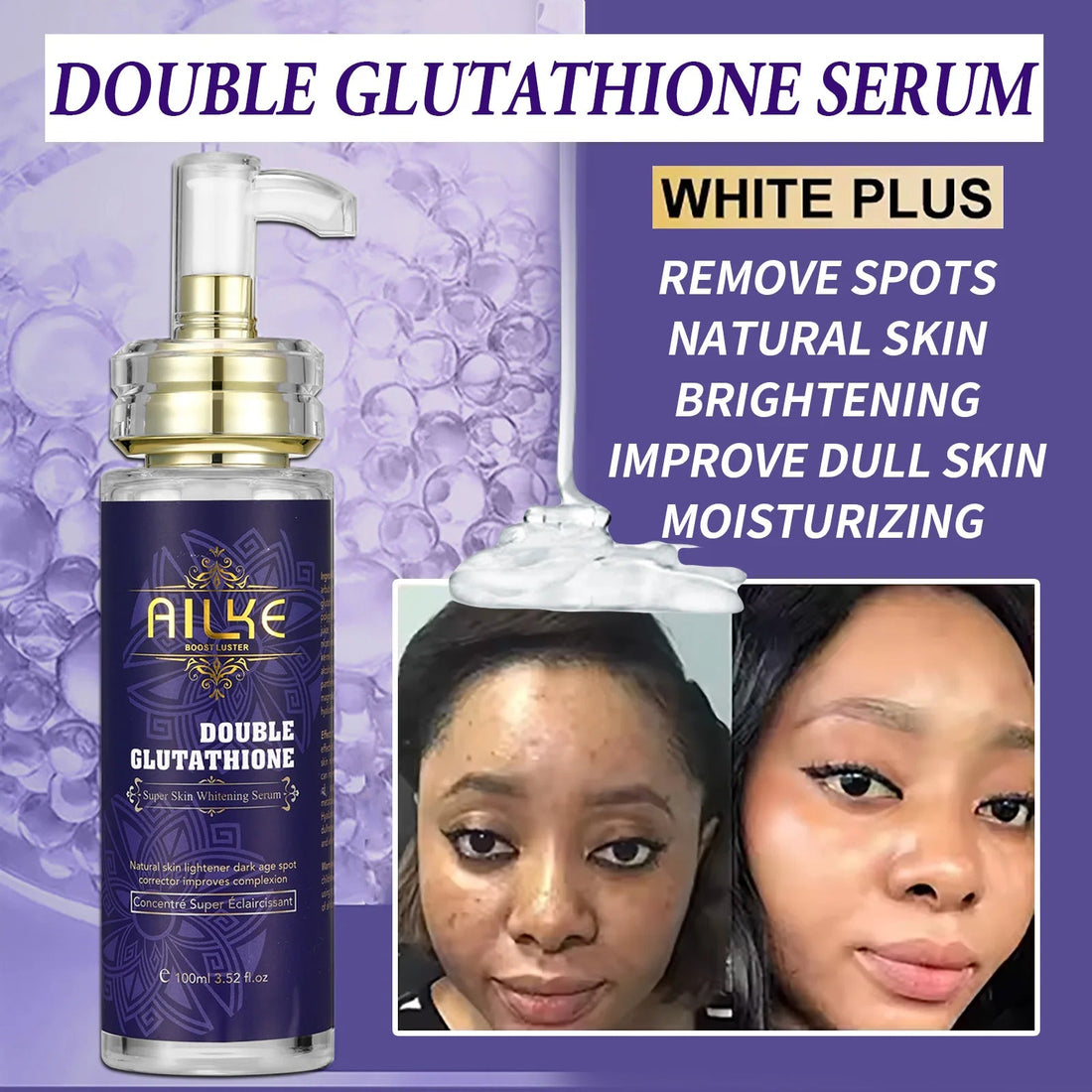 AILKE Whitening Skin Care Set, Reduce White, Dark, and Black Spots, Moisturizing, Clean Skin, Lightening for All Skin Types Halalzen