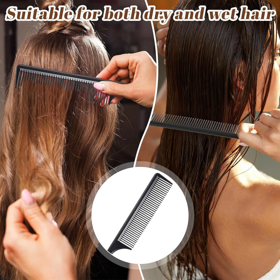 Wholesale 60 Pcs Rat Tail Comb Bulk Hair Styling Comb Plastic Anti Static Heat Resistant Tail Combfor Braiding Hair