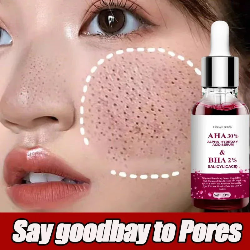 2495  Shrink Pores Serum Salicylic Fruit Acid Face Remove Blackheads Oil Control Gel Whitening Moisturizing Smooth Skin Care Pro Halalzen