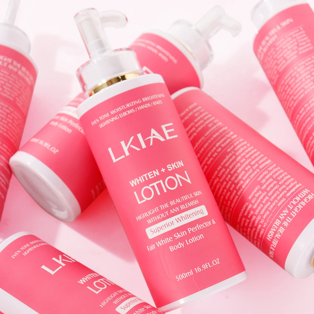 LKIAE Niacinamide Whitening Body Lotion, With Natural Rose Oil, Vitamin C, Moisturizing, Brighten, Even Skin Tone, 500ml