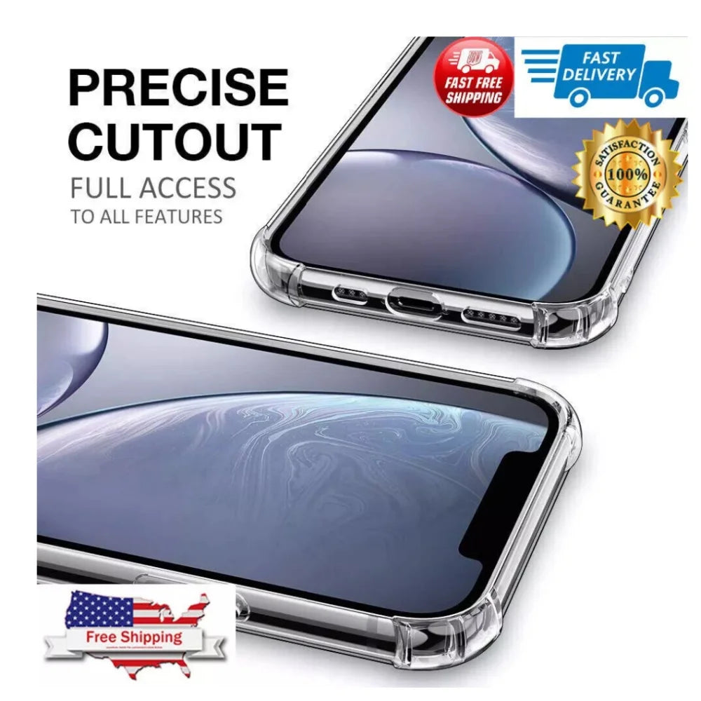 For Apple iPhone 14 13 12 11 Pro Clear Case 3HRating Scratch Resistant Cover