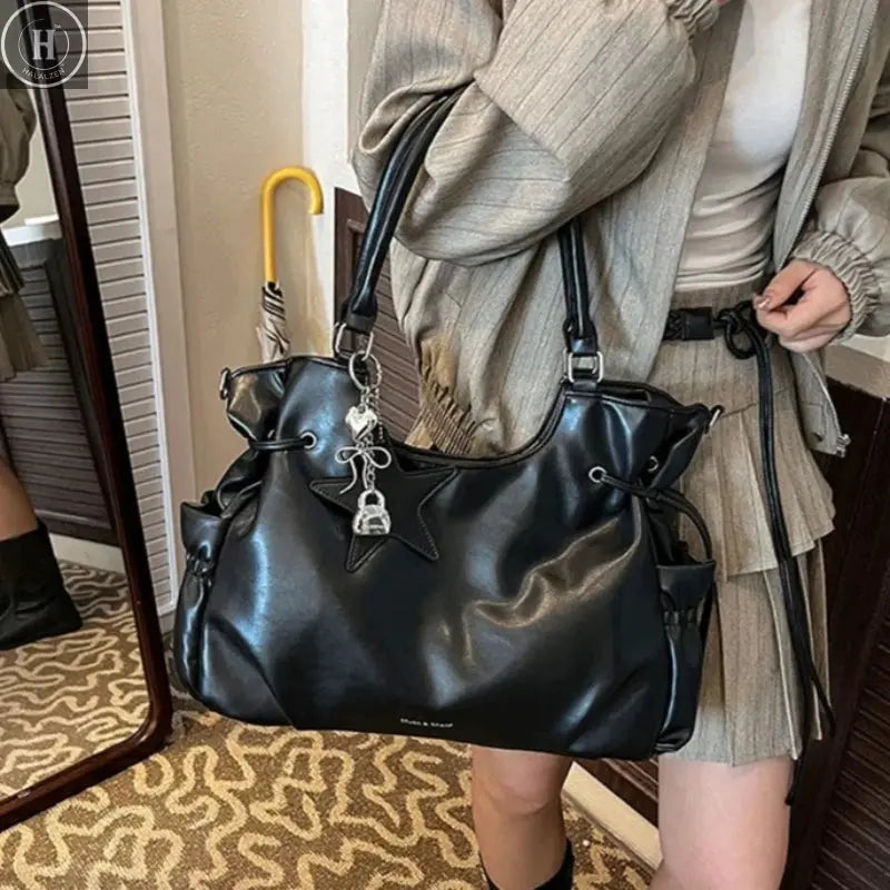 Fashionable Brand Design Tote Bag New Retro Shoulder Bag Casual Large-capacity Crossbody Bags Light Luxury High-end Women's Bags HALALZEN