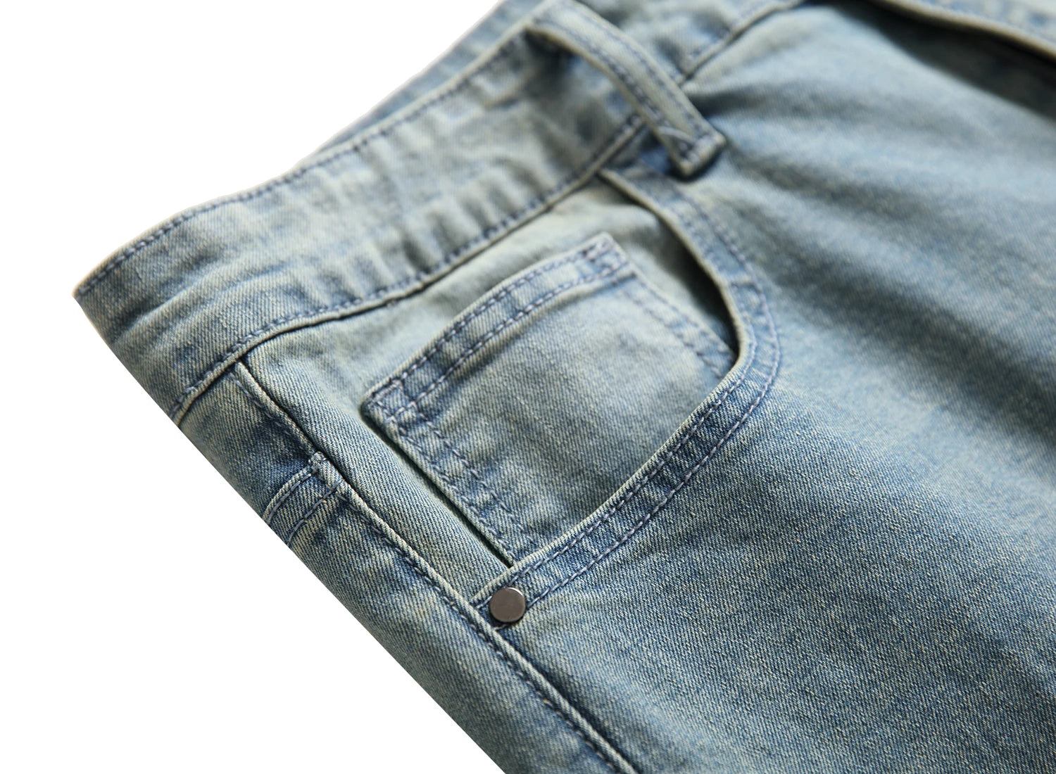 Men's blue casual jeans, casual jeans fashion solid color jeans casual party stretch denim pants LY019