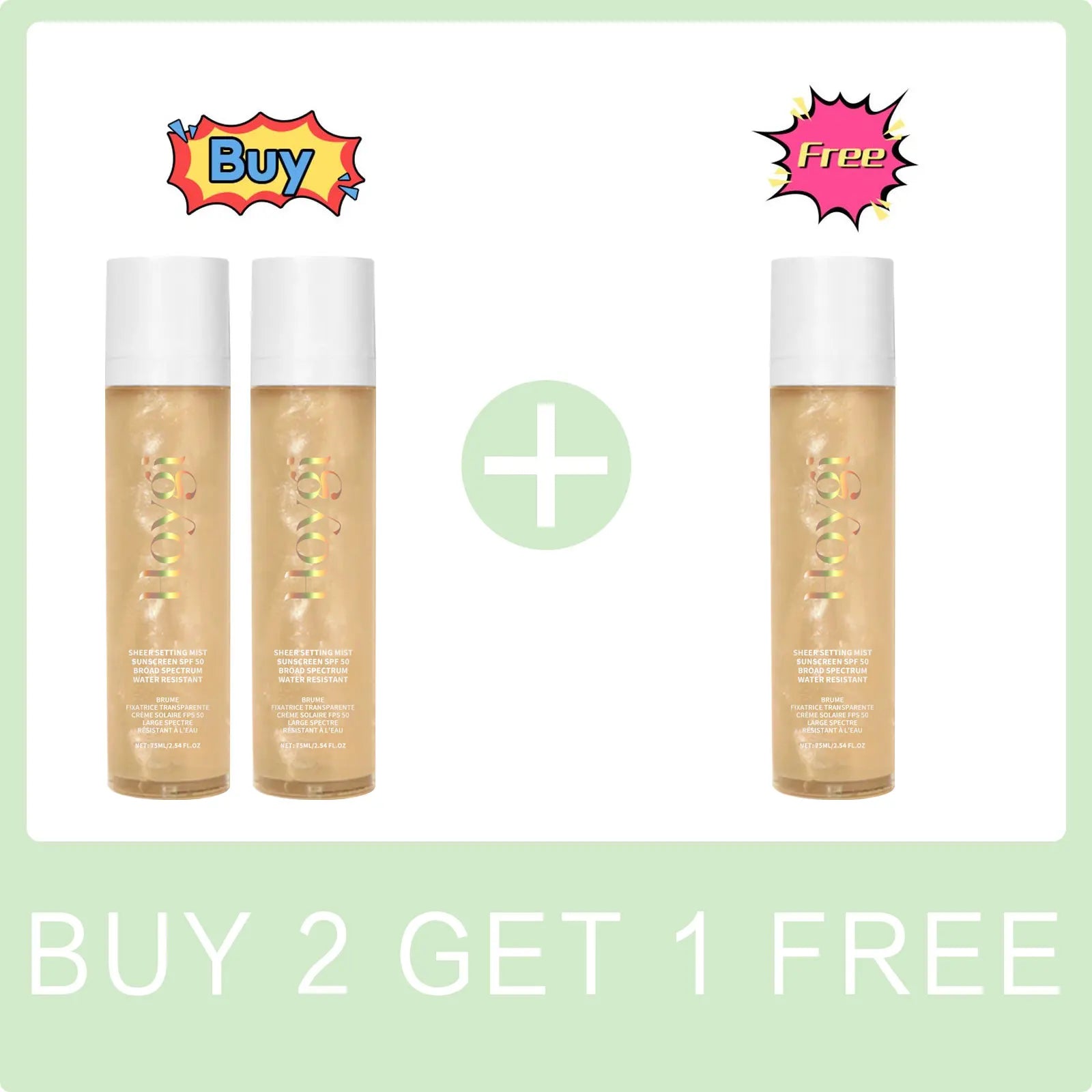 Spf 50+ Setting Sprays for Makeup Waterproof Lasting Oil Control Natural Refreshing Anti UV Sunscreen Finishing Mist Cosmetics