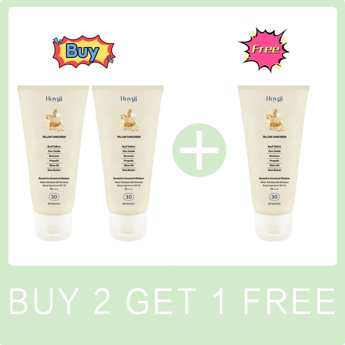 Tallow Brightening Sunscreen Spf30+ Anti Sunburn UV Long-Lasting Sun Protection Waterproof Moisturizing Face Sunscreen Product Halalzen