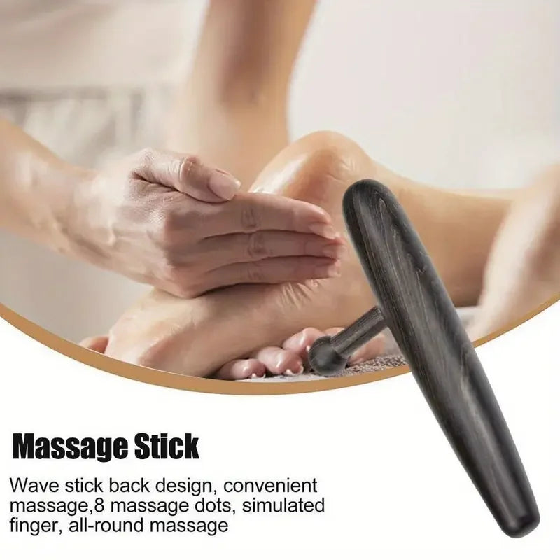 Wood Massage Tool Trigger Point Massage Manual Deep Tissue Massage Thumb Saver Massager for Back Leg Waist Therapists Equipment