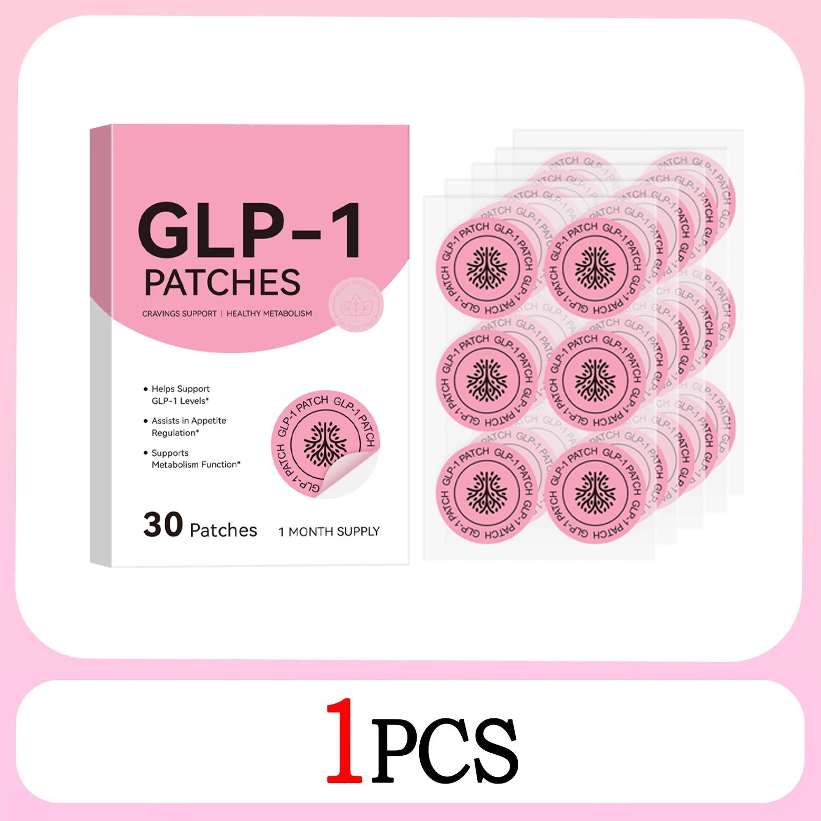 GLP-1 BODY PATCHES Original 30 pcs | Made from pure plants for appetite control | metabolism support | maintain energy