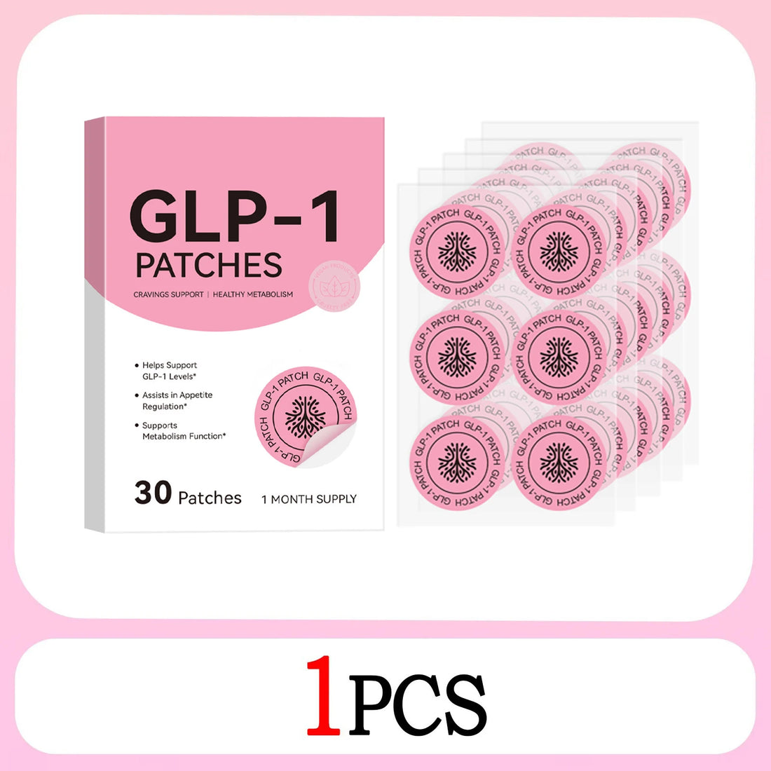 GLP-1 BODY PATCHES Original 30 pcs | Made from pure plants for appetite control | metabolism support | maintain energy