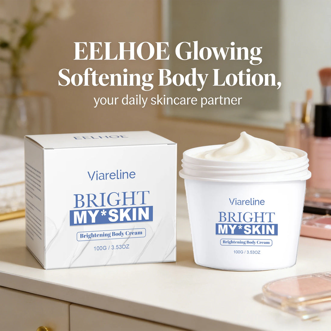 Brightening Body Cream Soothing Skin Improve Dullness Reduce Dark Spot Non-greasy Long-Lasting Moisturizing & Firming Body Lotio