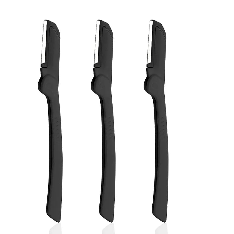 1/3/5pcs Portable Folding Eyebrow Trimmer Stainless Steel Blade Facial Hair Remover for Eyebrow Armpit Compact Makeup Tools Halalzen