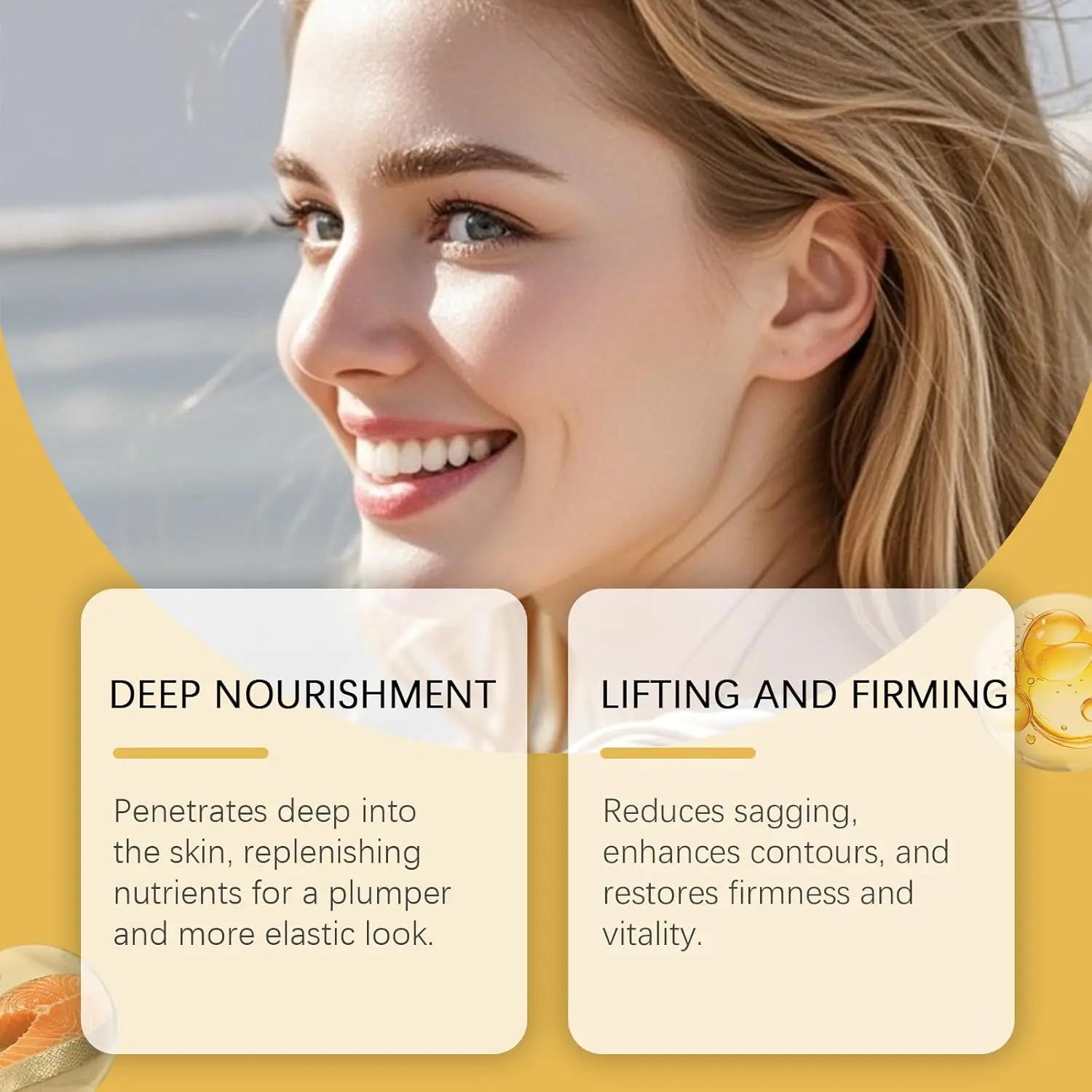For Face Deep Collagen Silk Peptide Intensive Lifting Ampoule Korean Anti-Aging Serum with Collagen Skin Tightening & Firming Halalzen