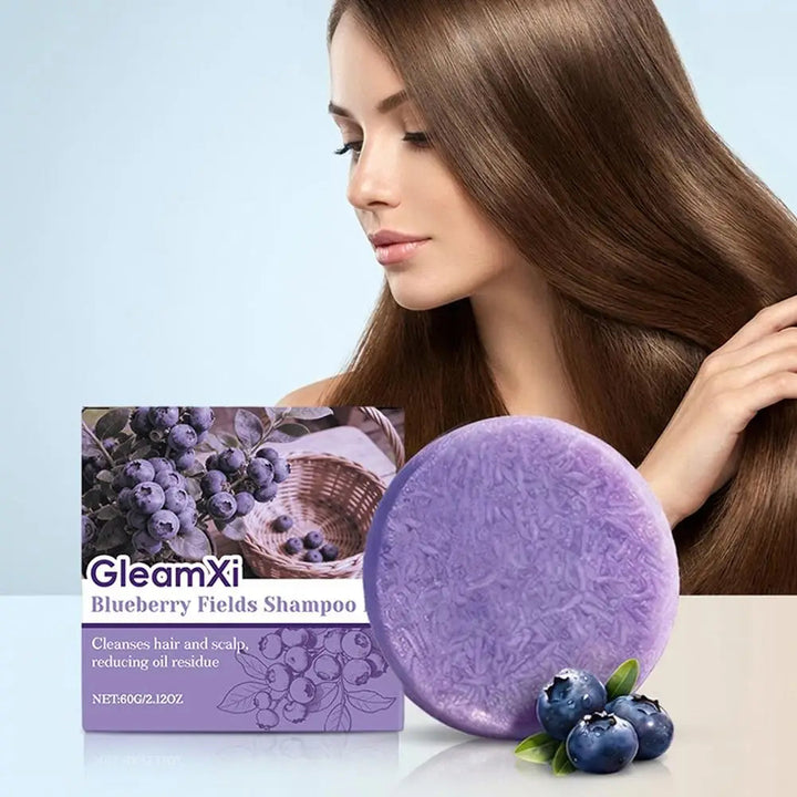 Blueberry Fields Shampoo & Conditioner Bundle Bars Strengthen & Norish Hair, Gentle Moisturizing Scalp Dry & Damaged Hair Care Halalzen