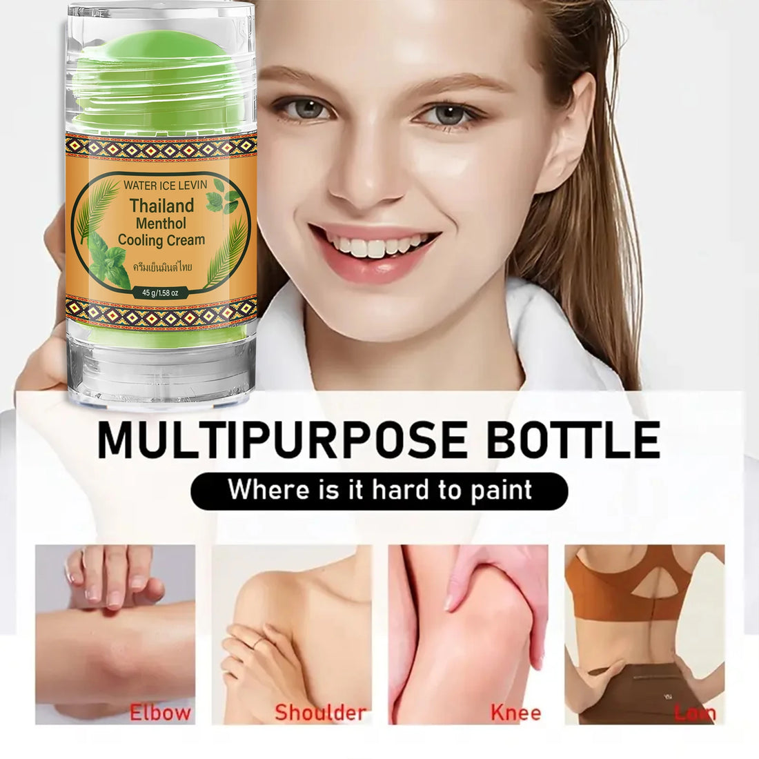 Thailand Menthol Cooling Body Lotion, Moisturizing & Refreshing Skin Care