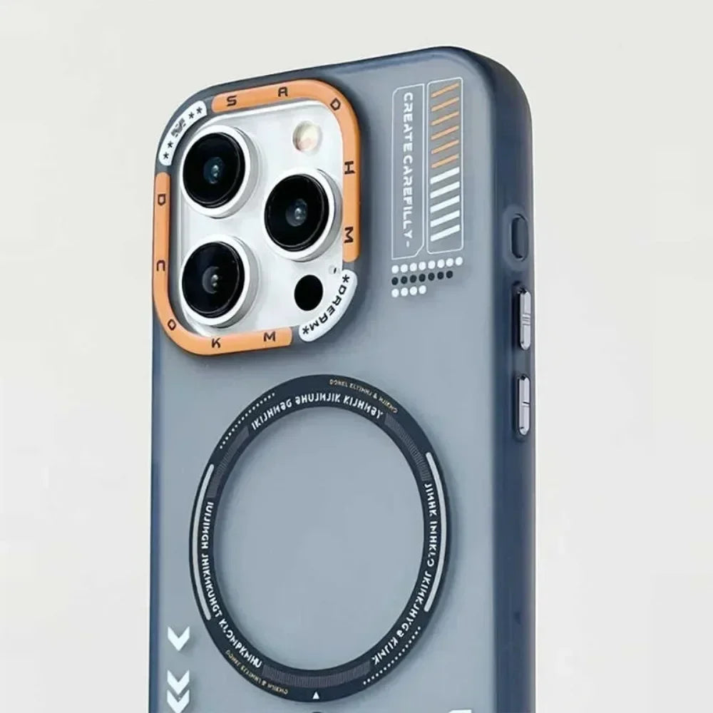 Matte Magnetic Phone Case For iPhone 16 15 13 12 14 Pro Max Magsafe Wireless Charge Frosted Back Metal Lens Frame Buttons Cover